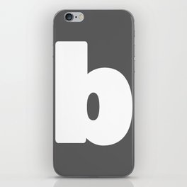 b (White & Grey Letter) iPhone Skin