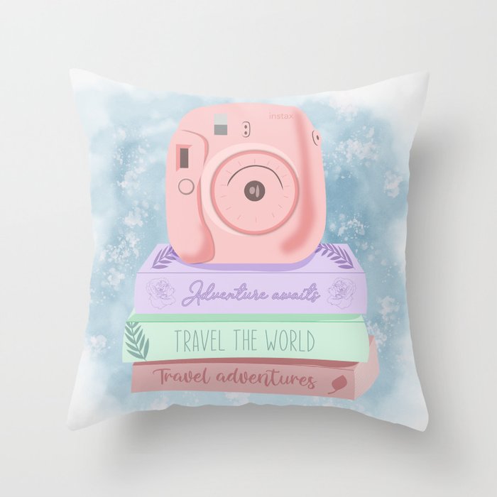 Camera and Travel Throw Pillow