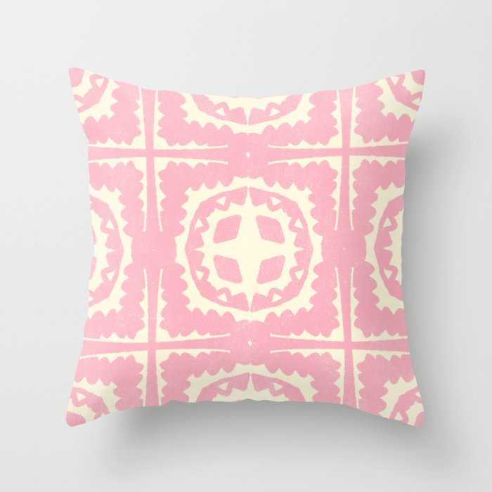 sayulita, pink Throw Pillow