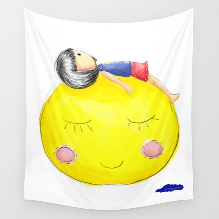 Fly me to the moon Wall Tapestry
