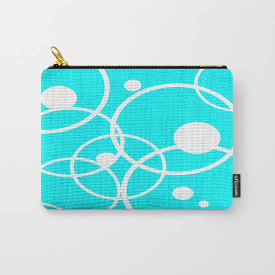 Circles on Blue Carry-All Pouch