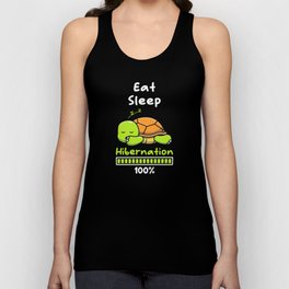 Eat Sleep Hibernation 100 Turtle Unisex Tank Top