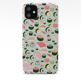 Sushi Soy Fish Pattern in Blue iPhone 11 case Sushi Soy Fish Pattern in Blue iPhone 11 case