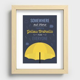 There is a yellow umbrella for everyone Recessed Framed Print