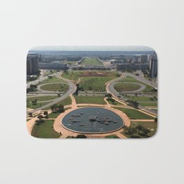 Brazil Photography - The Monumental Axis Avenue In Brasília Bath Mat