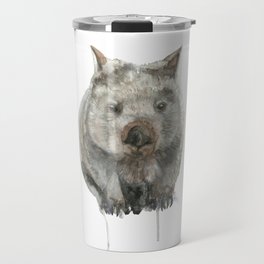 Wombat watercolour Travel Mug