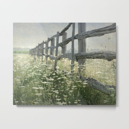 Rustic Fence Metal Print
