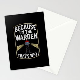 Prison Warden Correctional Officer Facility Training Stationery Card