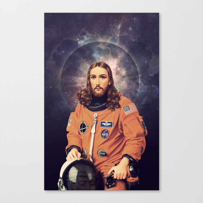 Jesus "Space Age" Christ - A Holy Astronaut Canvas Print