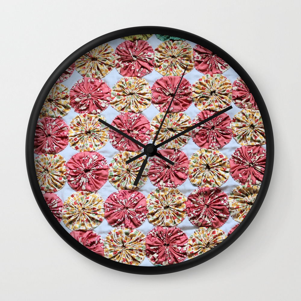Pink Yo Yo Quilt Wall Clock By Debpackard Society6,Transplanting Irises