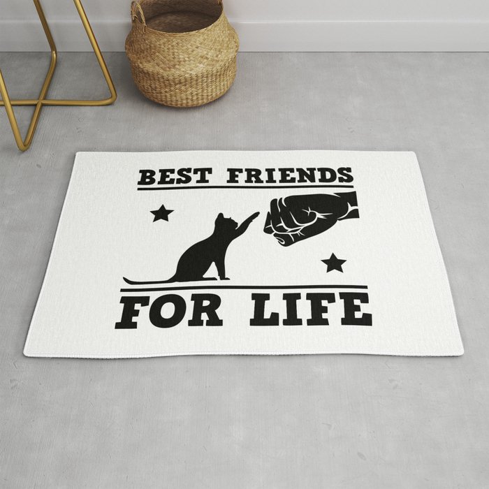 Cat Dad Best Friends For Life Rug