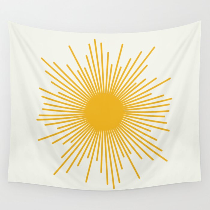 Yellow discount sun tapestry