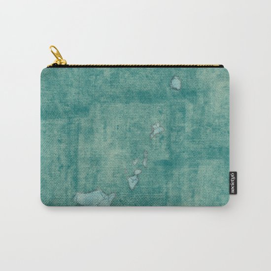 Hawaii State Map Blue Vintage Carry-All Pouch