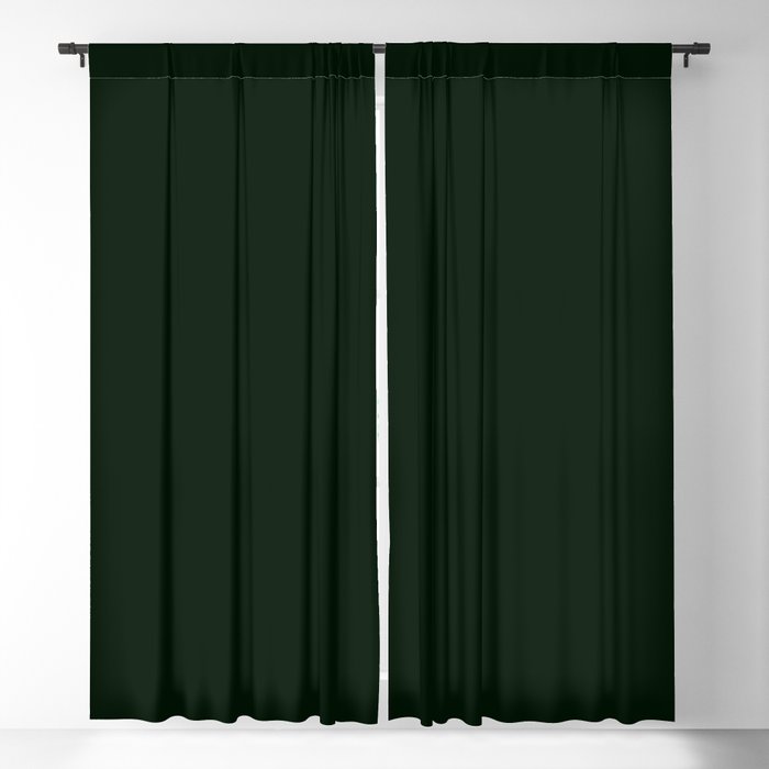 Christmas Fraser Fir Tree Green Solid Color Blackout Curtain
