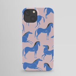 ancient greek pottery horses pattern iPhone Case