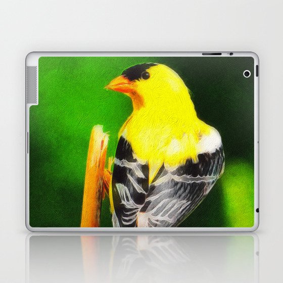 Bright Yellow Feathers  Laptop & iPad Skin