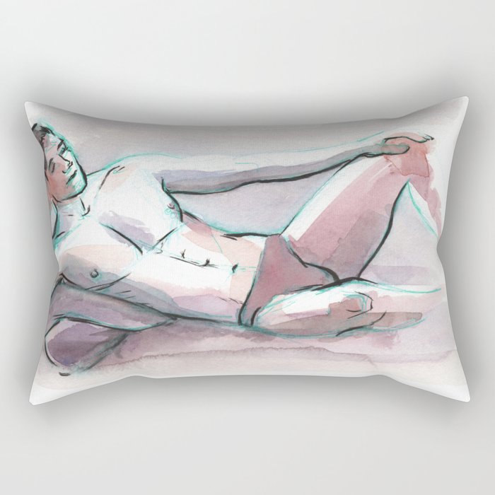 WILL, Semi-Nude Male by Frank-Joseph Rectangular Pillow