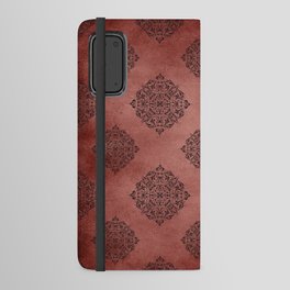 Red Gothic Damask Pattern 01 Android Wallet Case