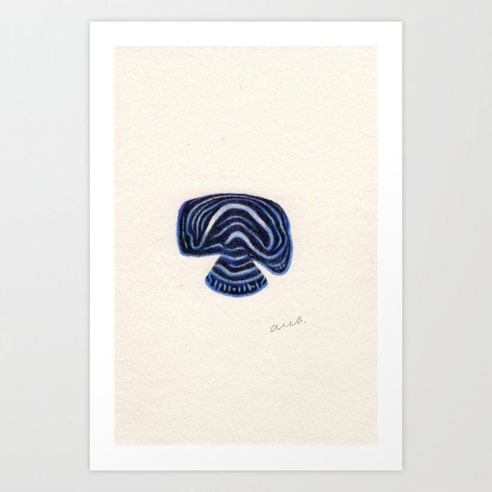 Blue angelfish Art Print