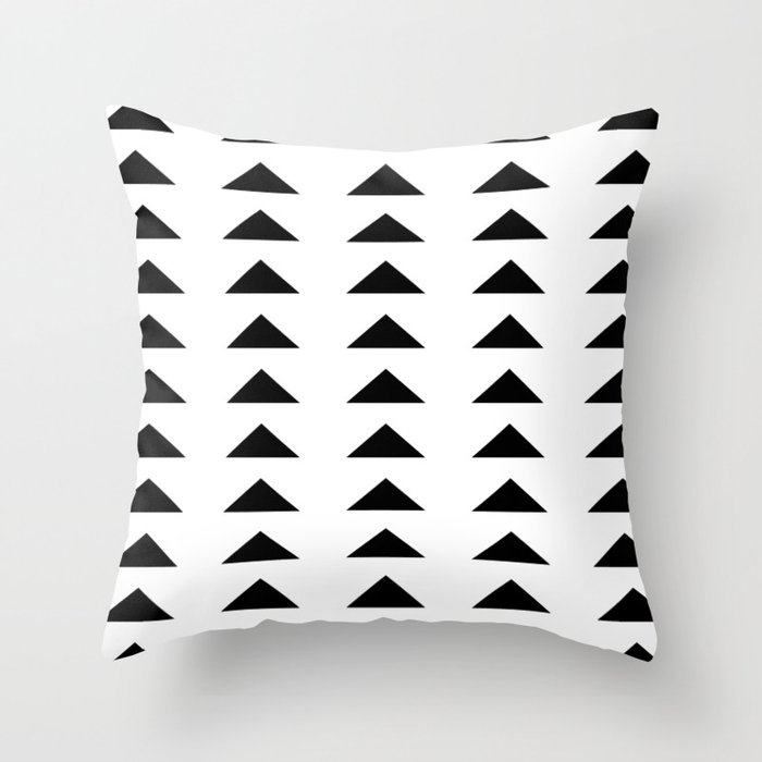 Mud cloth triangles minimalism Throw Pillow