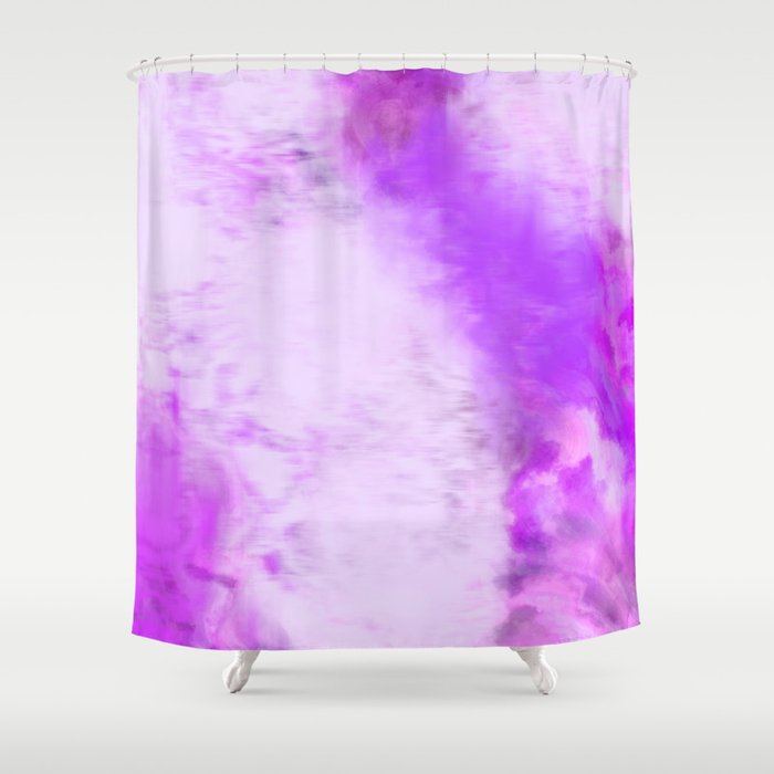 Watercolor purple design Shower Curtain