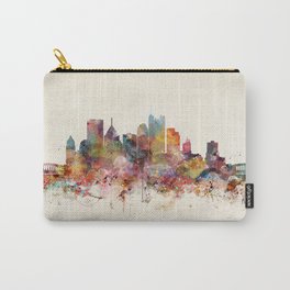 pittsburgh pennsylvania skyline Carry-All Pouch | Pop Art, Architecture, Graphic Design, Curated, Landscape 