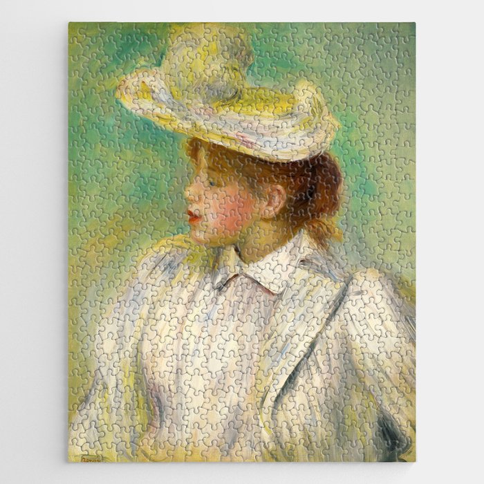 Pierre-Auguste Renoir "Jeune femme au chapeau de paille" Jigsaw Puzzle