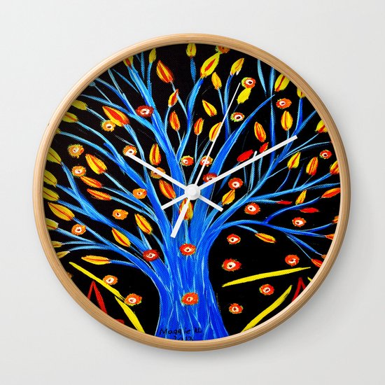Blue tree/abstract Wall Clock