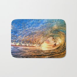 Sea, surf and sun Bath Mat | Sun, Curl, Surf, Digital, Refraction, Sea, Photo, Sky, Water 