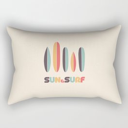 Sun & Surf Surfboards - Retro Rainbow Rectangular Pillow