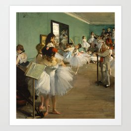 Degas - The Dance Class, 1874 Art Print