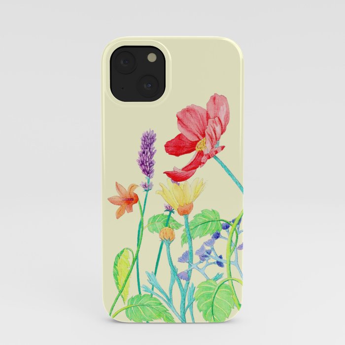 Floral Border - Jewel Colours iPhone Case