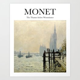 Monet - The Thames below Westminster Art Print