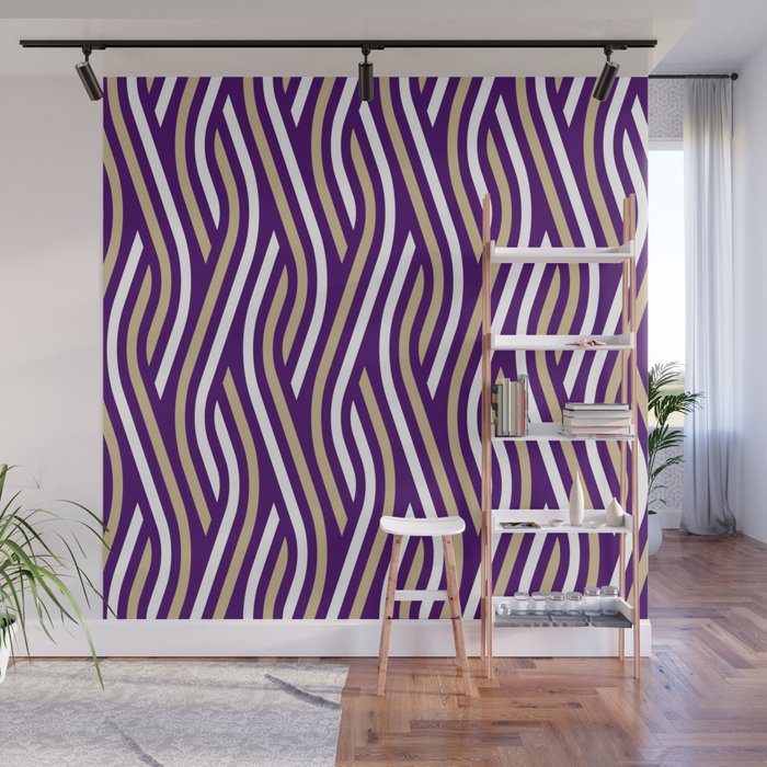 TEAM COLORS 4 gold,purple,white Wall Mural