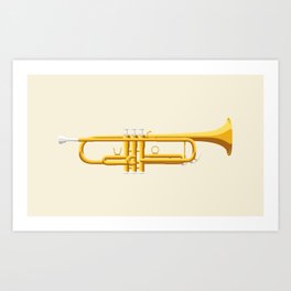 Shiny golden trumpet Art Print