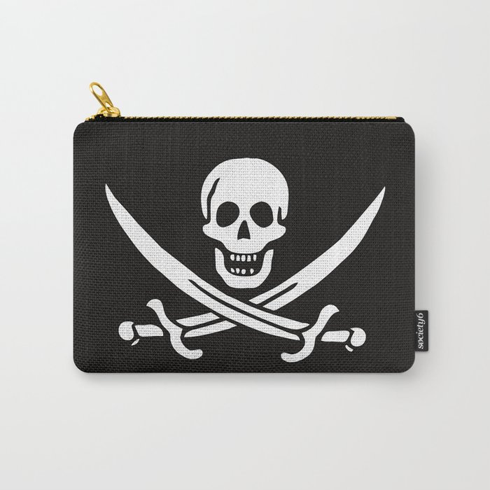 Classic Pirate skull with two swords Carry-All Pouch