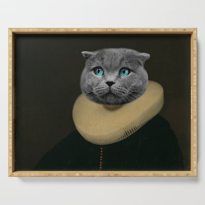 Portrait of a Cat Serving Tray