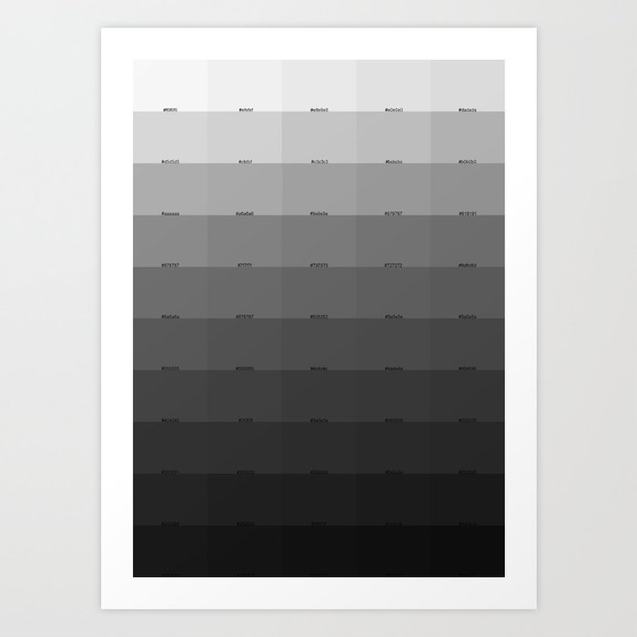 50 Shades Of Gray Art Print By Missynissy