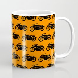 Antique Motorcycle // Orange Coffee Mug