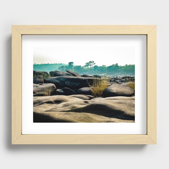 River Stones of the Congo River Recessed Framed Print