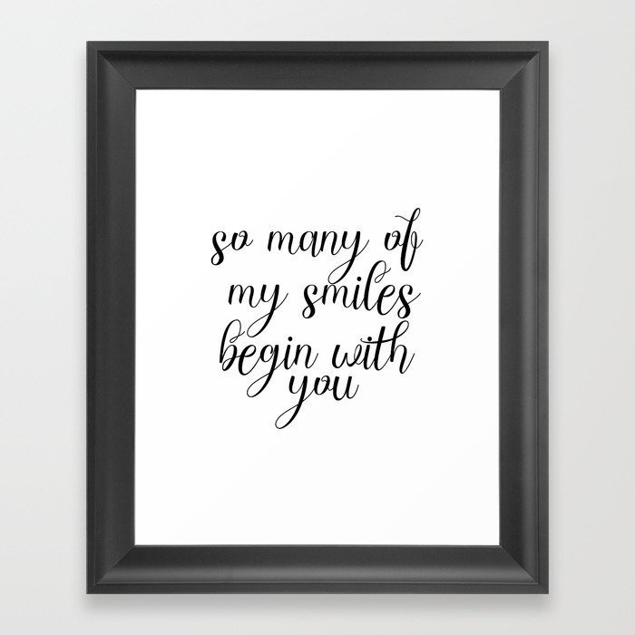 So Many Of My Smiles Begin With You Smile Print Nursery Smile Print Nursery