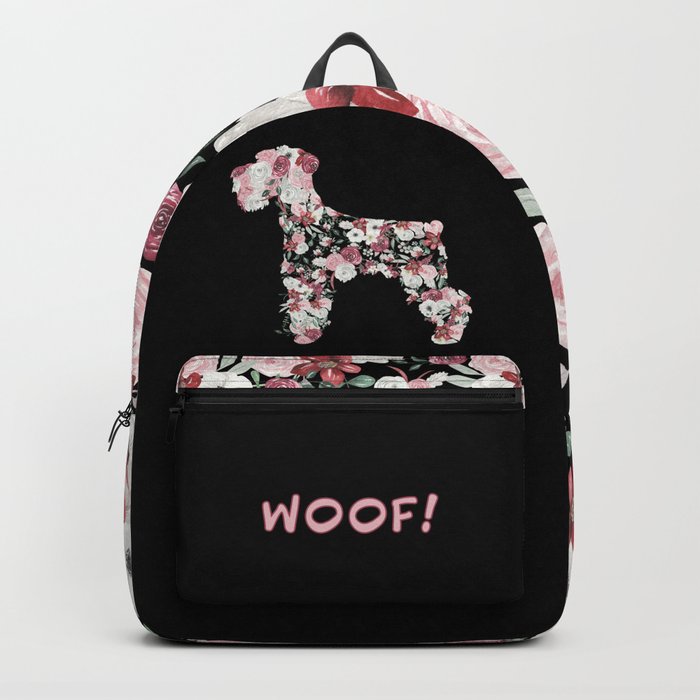 Mini Schnauzer Flower Dog Backpack by Debi Bishop Society6