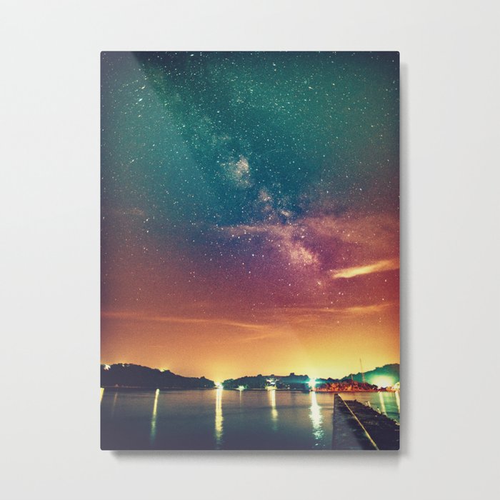 Milky Way Colorful Sunset Metal Print