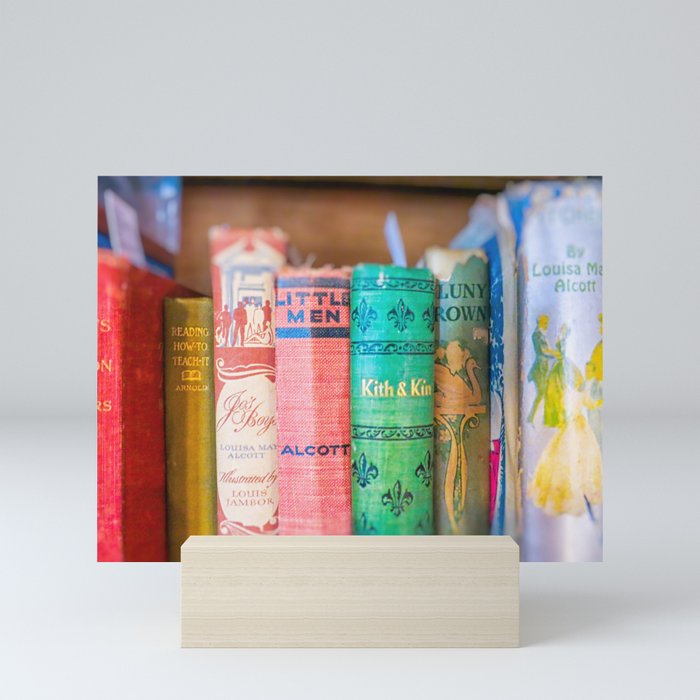 Louisa May Alcott Bookshelf for Book Lovers Mini Art Print