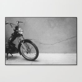 MBK - Marrakech favourite motorbike / black and white art photography Canvas Print