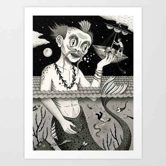 Hijacking on the High Sea Art Print