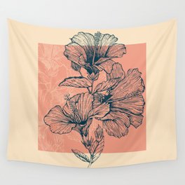 Hibiscus Colors Wall Tapestry