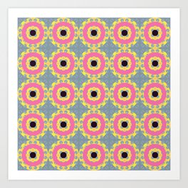 Crocotta - Colorful Decorative Abstract Art Pattern Art Print