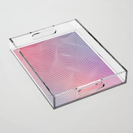 Colorful Psychedelic Lines Acrylic Tray