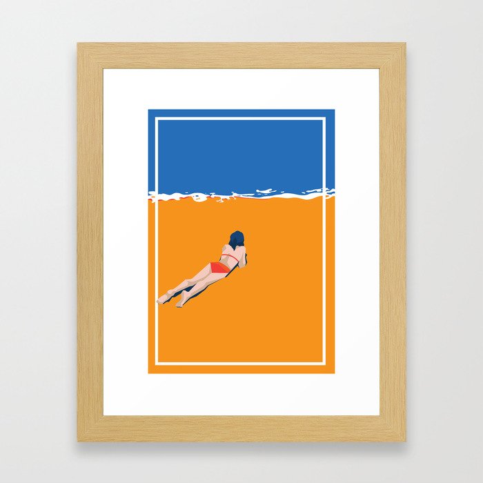 Tide on the Beach Framed Art Print